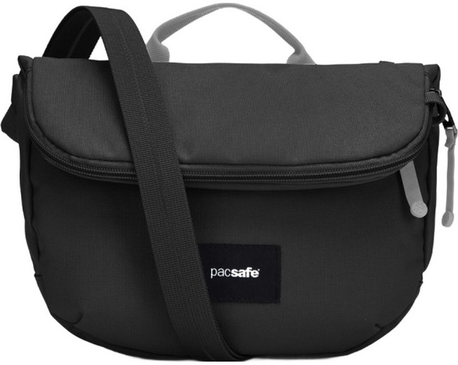 pacsafe GO 馬鞍斜揹包 + 卡套 2件組, 黑色