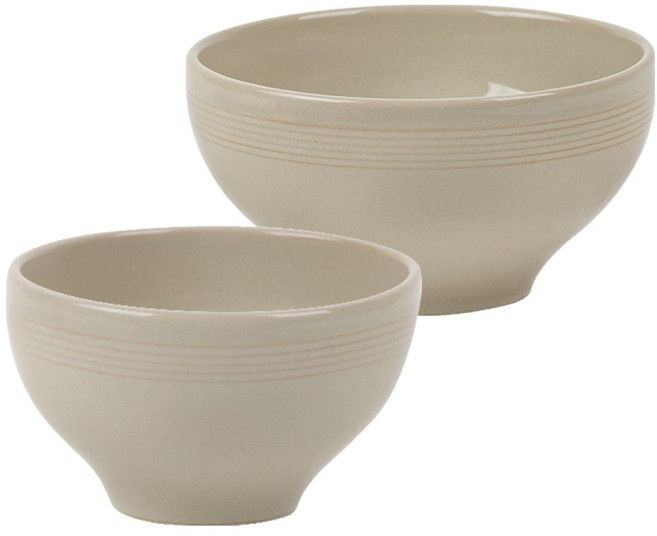 윤도자기 다인 공기 + 대접 세트, 설백, 1세트