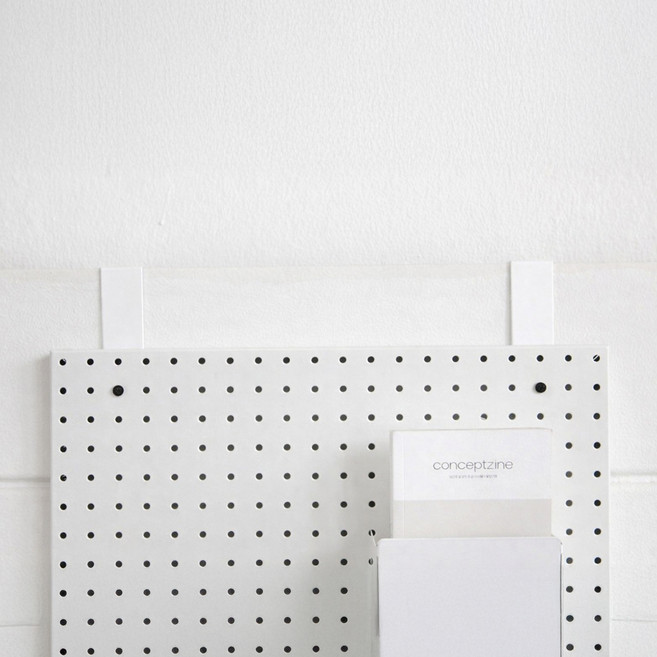 타공판닷컴 방문 후크 타공판걸이용 방문후크 세트 10.5cm, 화이트, 1세트