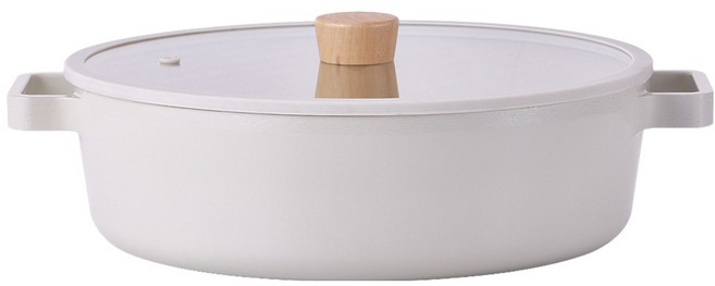 네오플램피카 인덕션 전골냄비, 화이트, 1개, 30cm