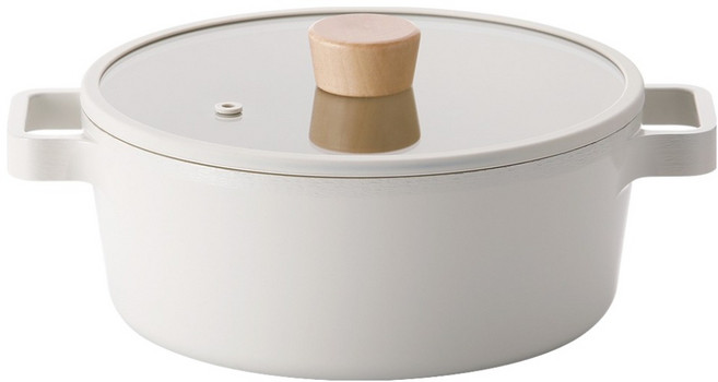 네오플램피카 인덕션 피카 양수냄비, 화이트, 1개, 22cm