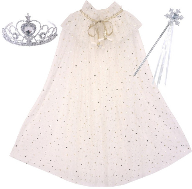 디어홈 홈 파티 생일 파티 공주의상 세트, 화이트, 1세트