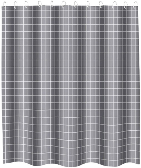 원이네 모던 디자인 방수 샤워커튼, 모노그레이, 1개