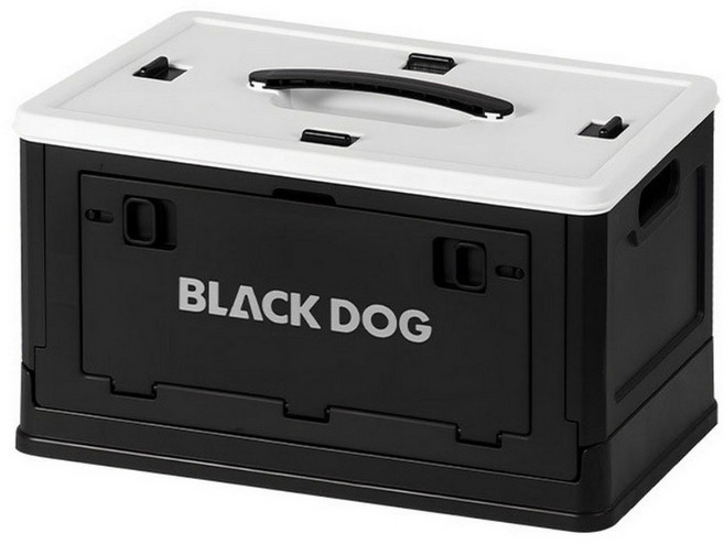 BLACK DOG 黑狗 雙開門折疊置物箱 13L, 夜幕黑, 1個, 1層