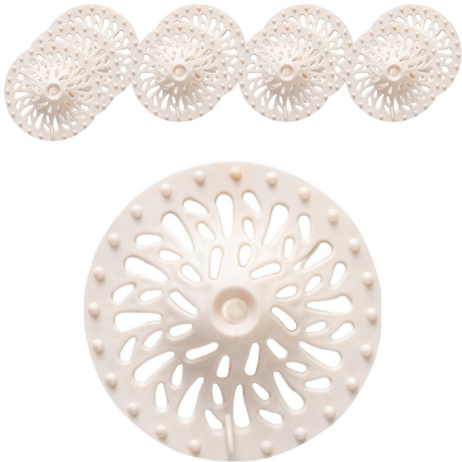 블럭마트 욕실 돔형 실리콘 배수구 머리카락 거름망 10p, 화이트