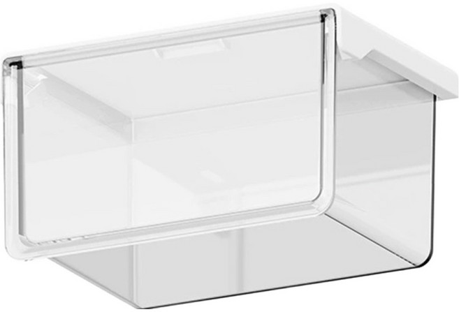 코지웰 무타공 슬라이딩 욕실 수납 틈새 정리함, 투명, 1개