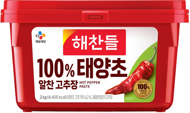 해찬들 100% 태양초 알찬 고추장, 2kg, 1개