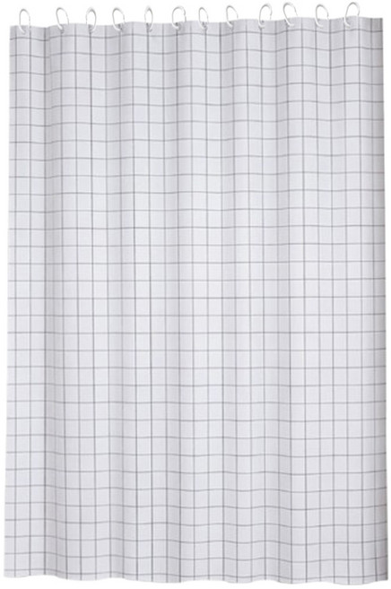 원이네 모던 디자인 방수 샤워커튼, 모노화이트, 1개