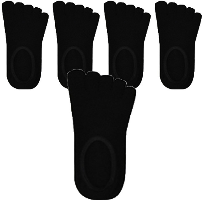 QDA 여성용 무지 발가락 덧신 5켤레