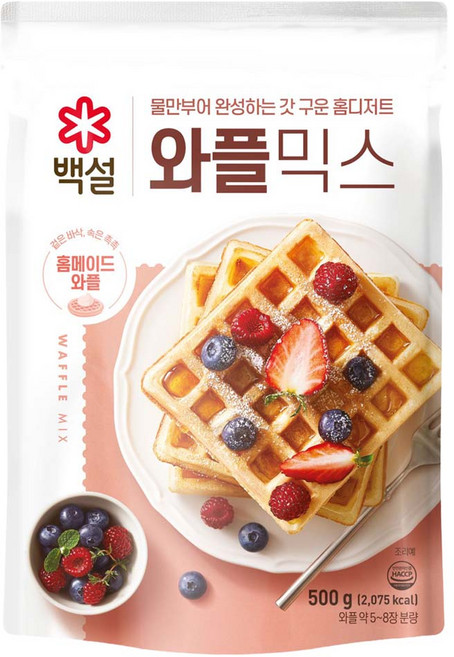 백설 와플믹스, 1개, 500g