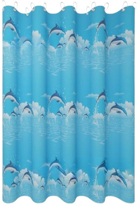 원이네 모던 디자인 방수 샤워커튼, 돌핀스윙, 1개