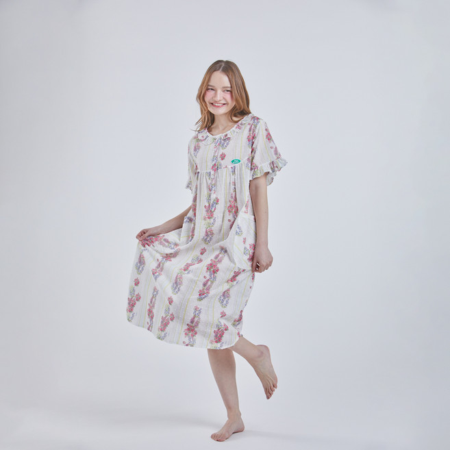 폴앤안나 여성용 코티지 부케 반소매 드레스