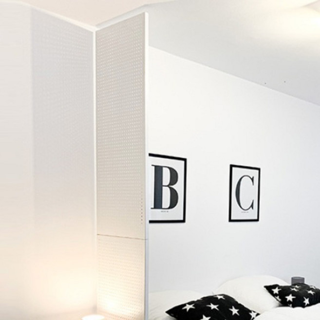 타공판닷컴 철재 파티션 칸막이 가림막 300 x 2520~2600cm, 화이트