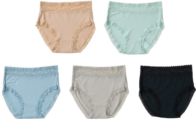 피치스킨 여성용 텐셀 하이웨스트 팬티 5종 세트
