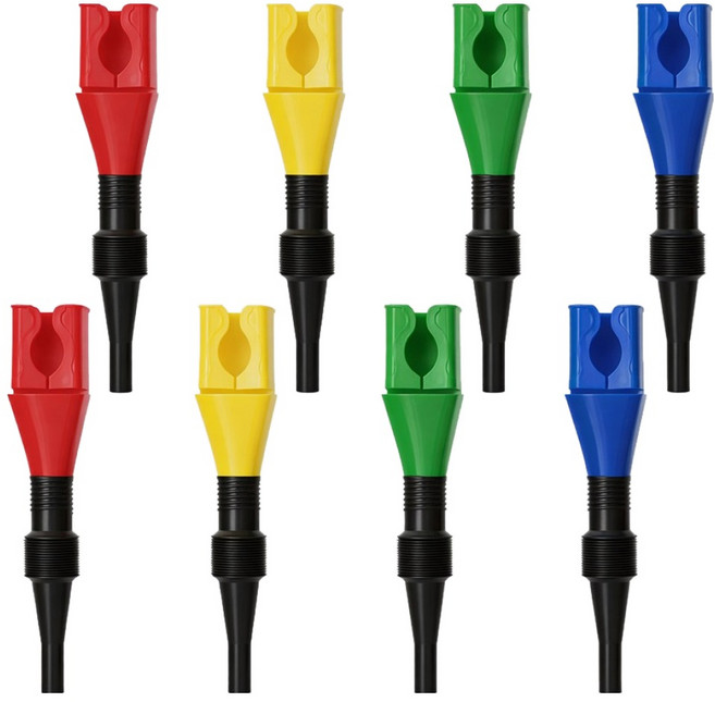 모나코올리브 엔진오일 깔때기 실리콘 자바라형 컬러가드 4종 x 2p 세트, 레드, 옐로우, 그린, 블루, 1세트