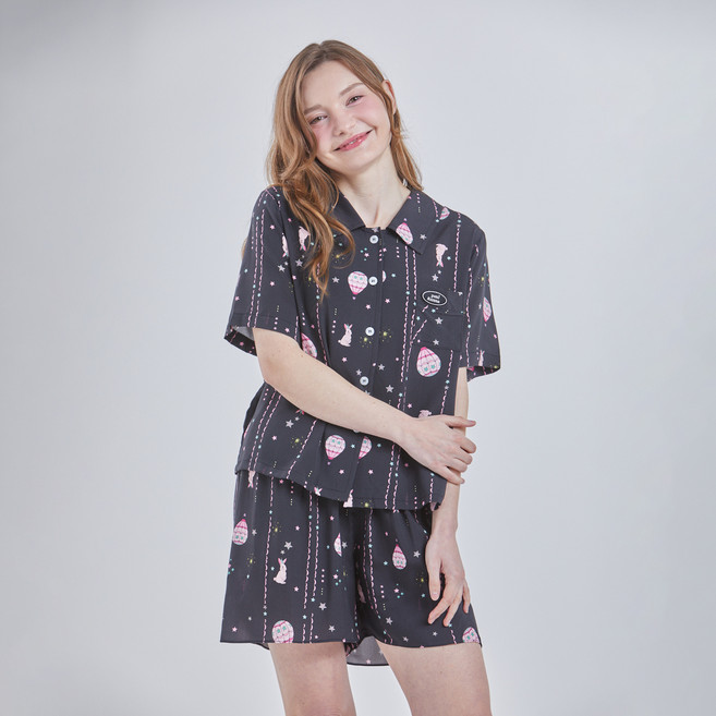 폴앤안나 여성용 스페이스 버니 파자마 상하의 세트