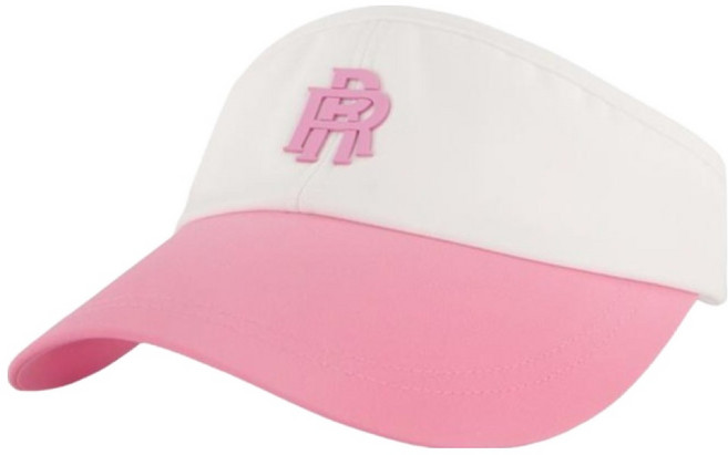 RAINMAKER RR 투톤 볼륨 로고 썬바이저 썬캡 R20UHV02, 화이트핑크, 1개