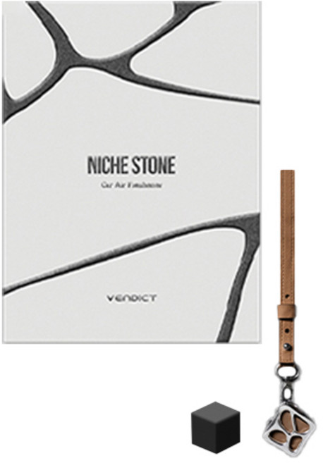 벤딕트 규조토 차량용 방향제 니치스톤 더블패키지 세트, 1세트, WONDER