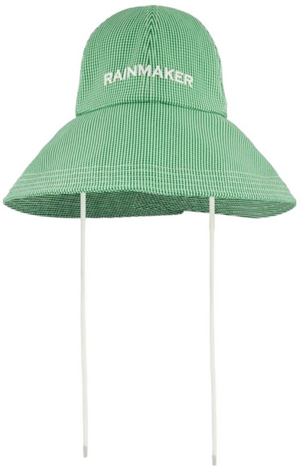 RAINMAKER 여성용 체크 스트랩 보닛 벙거지 R20UHB03, 그린, 1개