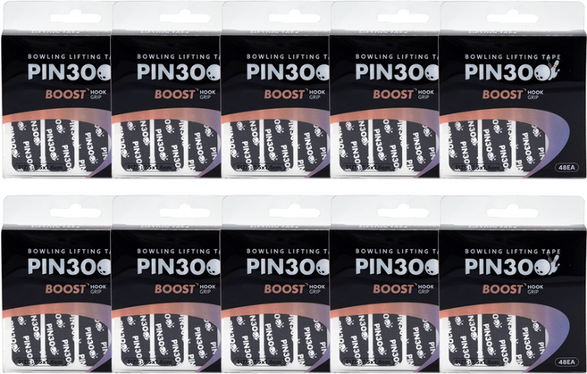 핀300 중약지 실리콘 리프팅 볼링 테이프, 블랙, 10개