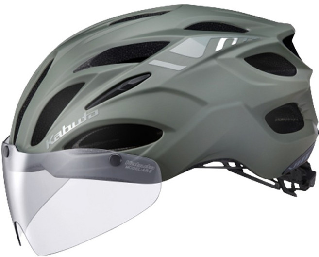 KABUTO VITT NEW VITT 可拆卸擋風鏡自行車安全帽 AR-5 煙燻色, 霧面橄欖綠, 1個