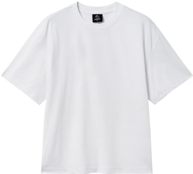 모즈모즈 남녀공용 크롭핏 소로나 쿨링 기능성 뒷절개 무지 반팔 티셔츠