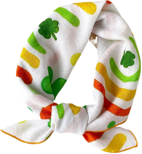 여성용 영 등산 페이즐리 스카프, 레인보우, 1개