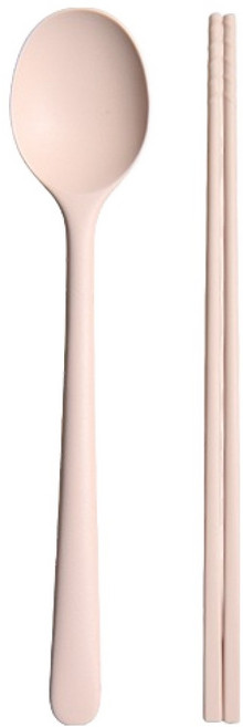 라임올리브 실리콘 1인용 수저세트 SL084, 핑크, 1세트, 숟가락 + 젓가락