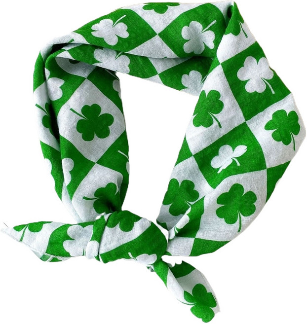여성용 영 등산 페이즐리 스카프, 클로버 그린, 1개