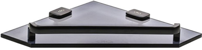 도현아이 국산 강화유리 코너선반, 블랙, 1개