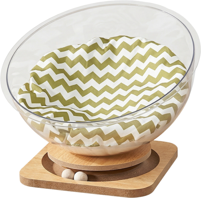 paipet 太空艙轉盤貓窩, 綠色 + 白色, 1個