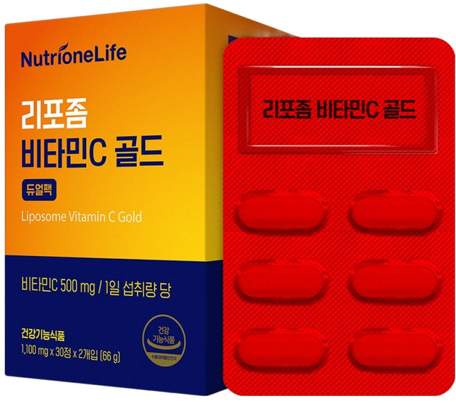 뉴트리원 리포좀 비타민C 골드 듀얼팩 66g, 1개, 60정