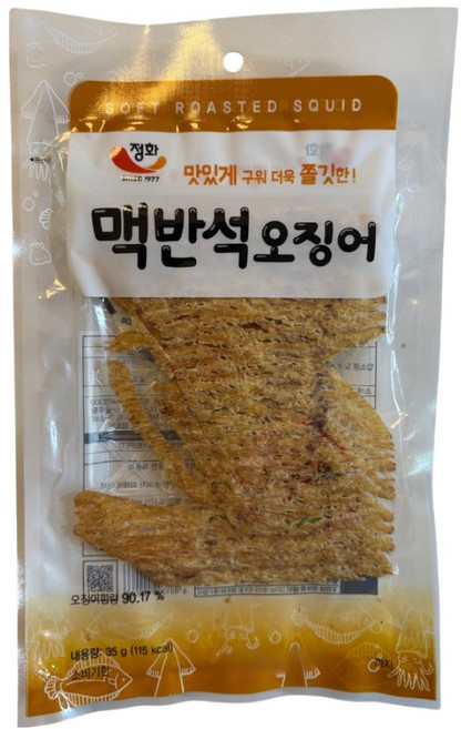 정화식품 맥반석 오징어, 35g, 1개
