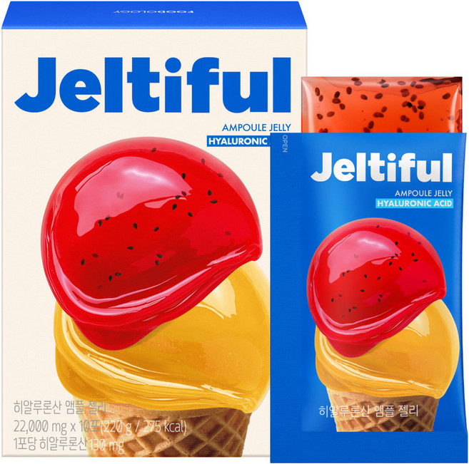 푸드올로지 젤티풀 히알루론산 앰플 젤리, 1개, 10회분