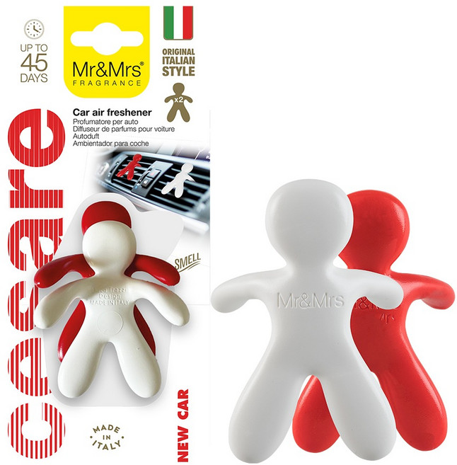 미스터앤미세스 차량용방향제 체사레 내셔널스피릿 화이트 레드, 1개, 뉴카