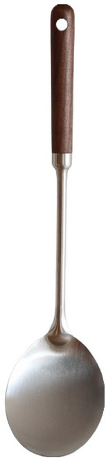 에크렌 월넛핸들 스텐 조리도구 요리스푼, 실버 우드, 1개