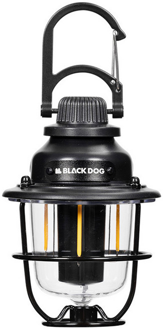 BLACKDOG 黑狗 朝夕 復古露營燈 多功能營地照明氛圍燈 長續航 LED燈, 夜幕黑, 1個