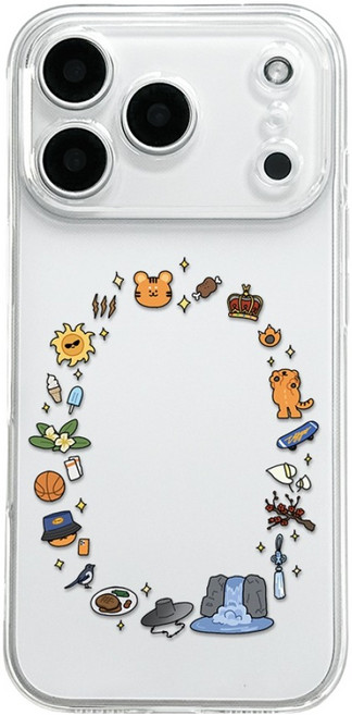 핫티몰 미니어처 아이콘 클리어 휴대폰 케이스