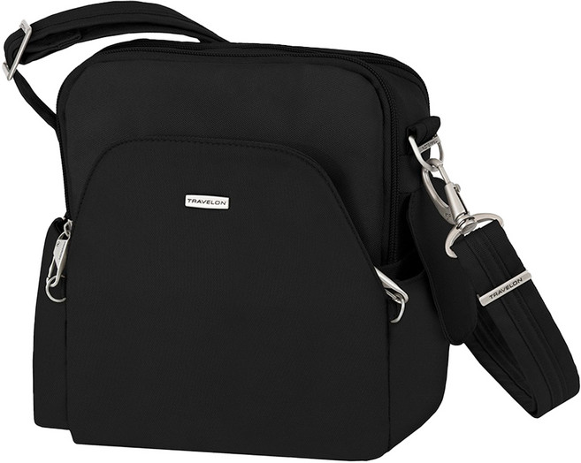 TRAVELON CLASSIC 防盜斜側包 TL-42224, 黑色