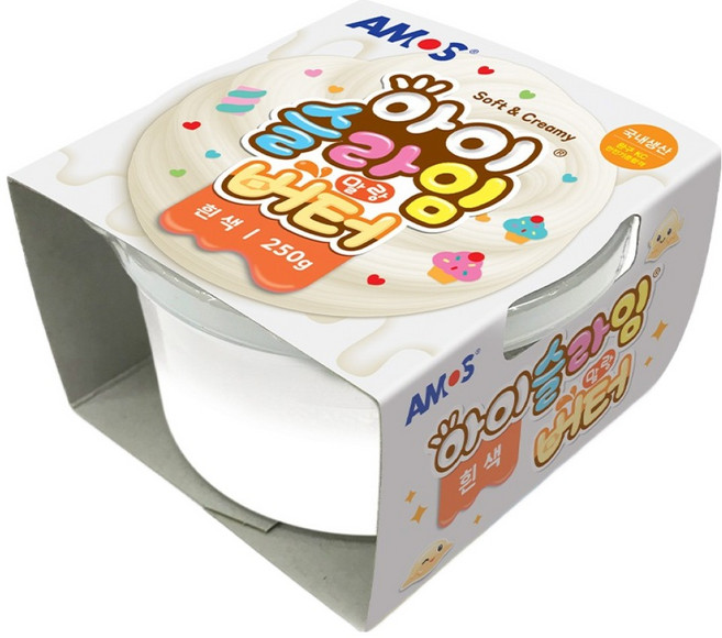 아모스 아이슬라임 말랑버터, 흰색, 250g, 1개