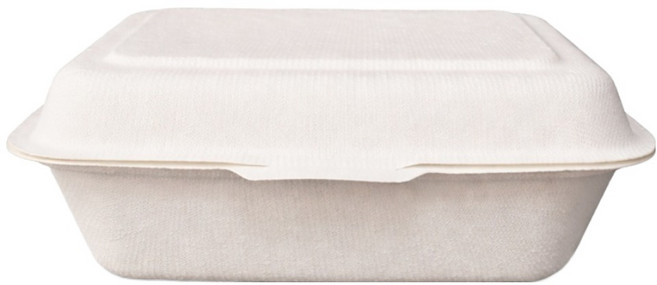 블룸엣홈 펄프 도시락 종이용기 뚜껑일체형 450ml, 40개, 1개입