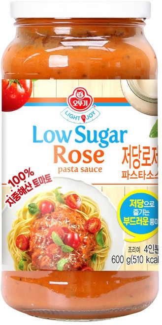 오뚜기 LIGHT&JOY 저당 로제 파스타소스, 600g, 1개