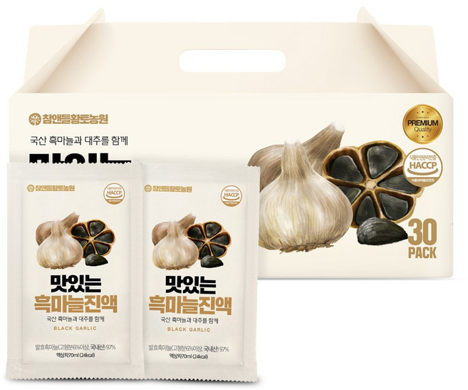 참앤들황토농원 맛있는 흑마늘진액 30p, 1개, 2.1L