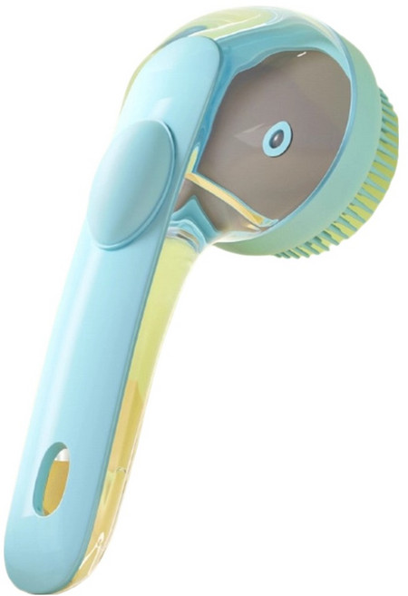 멍스터즈 반려동물 실리콘 브러시 샤워헤드, 블루, 1개