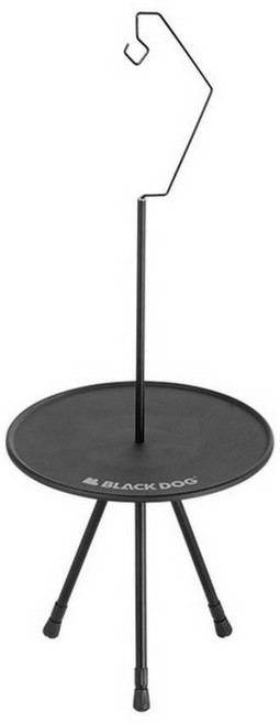 BLACK DOG 黑狗 多功能便攜可升降小圓桌, 黑色