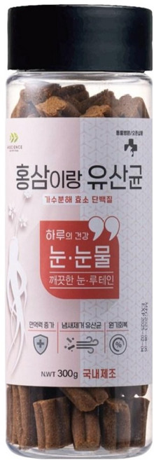 레디펫고 강아지 동물병원 홍삼이랑유산균 가수분해 간식, 눈눈물(루테인), 300g, 1개
