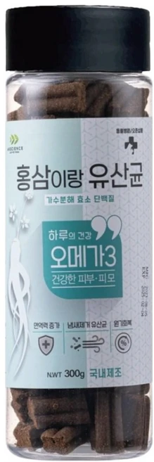 레디펫고 강아지 홍삼이랑유산균 가수분해 영양간식, 300g, 피부/털개선, 1개 - 쿠팡