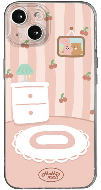 핫티몰 리본 체리 푸미방 캐릭터 휴대폰 케이스