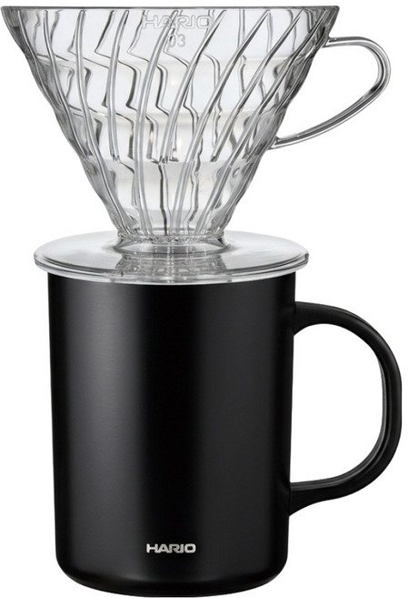 하리오 드리퍼 VDR-03-T + 머그컵 B CMG-470 세트, 1세트, 드리퍼 + 머그컵, 470ml