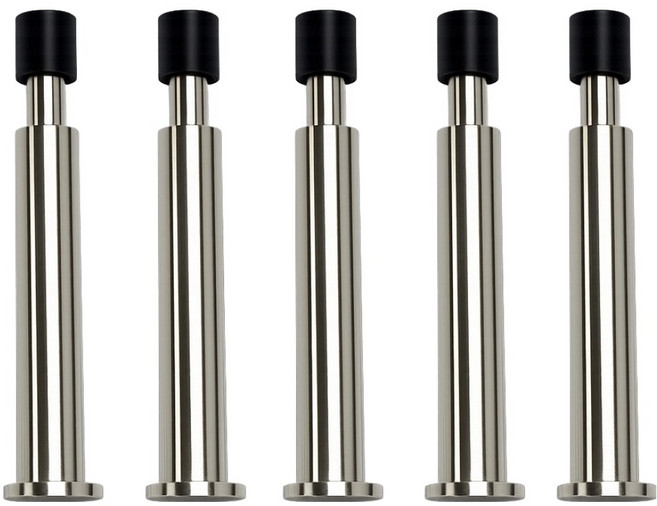 스프링 도어스토퍼, 5개, 실버 + 블랙